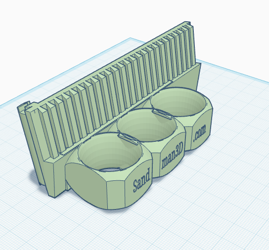 Anti-theft grip 3 Finger Angled Fixed Handle