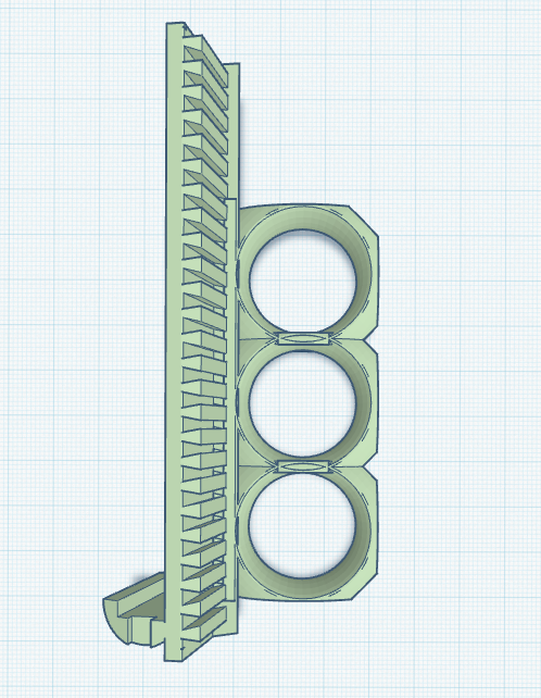 Anti-theft grip 3 Finger Angled Fixed Handle