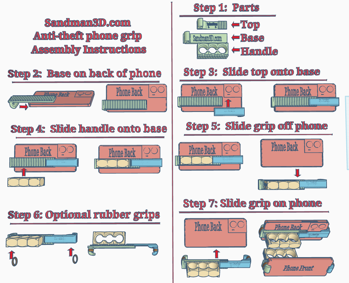 Anti-theft grip assembly